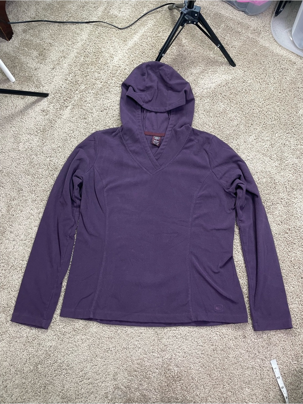 REI Women's Fleece Hooded Long-Sleeve Top - Purple